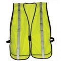 1217-L Lime/Yellow Economy 1" Silver Tape Polyester Mesh Vest
